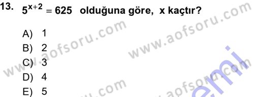 Matematik 1 Dersi 2015 - 2016 Yılı (Vize) Ara Sınav Soruları 13. Soru