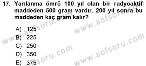 Matematik 1 Dersi 2015 - 2016 Yılı (Vize) Ara Sınav Soruları 17. Soru