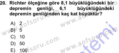 Matematik 1 Dersi 2015 - 2016 Yılı (Vize) Ara Sınav Soruları 20. Soru
