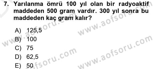 Matematik 1 Dersi 2015 - 2016 Yılı Tek Ders Sınav Soruları 7. Soru