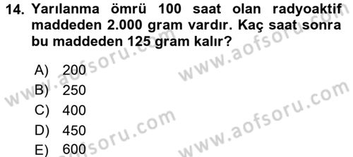 Matematik 1 Dersi 2017 - 2018 Yılı (Vize) Ara Sınavı 14. Soru