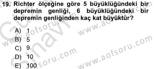 Matematik 1 Dersi 2017 - 2018 Yılı (Vize) Ara Sınavı 19. Soru