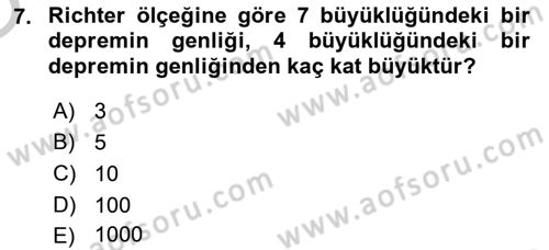 Matematik 1 Dersi 2018 - 2019 Yılı Yaz Okulu Sınav Soruları 7. Soru