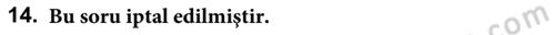 Matematik 1 Dersi 2019 - 2020 Yılı (Final) Dönem Sonu Sınav Soruları 14. Soru