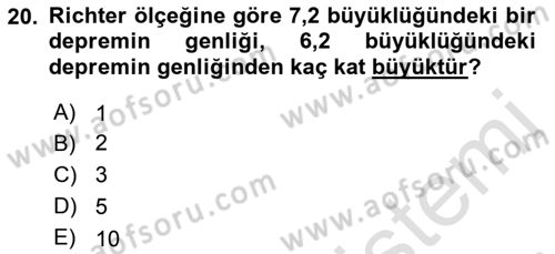 Matematik 1 Dersi 2022 - 2023 Yılı (Vize) Ara Sınav Soruları 20. Soru