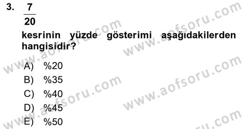 Matematik 1 Dersi 2025 - 2026 Yılı (Vize) Ara Sınav Soruları 3. Soru