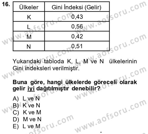 Matematik 2 Dersi 2013 - 2014 Yılı (Vize) Ara Sınav Soruları 16. Soru