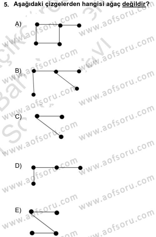 Matematik 2 Dersi 2016 - 2017 Yılı (Final) Dönem Sonu Sınav Soruları 5. Soru