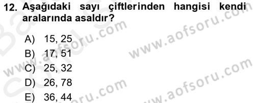 Matematik 2 Dersi 2017 - 2018 Yılı (Final) Dönem Sonu Sınavı 12. Soru