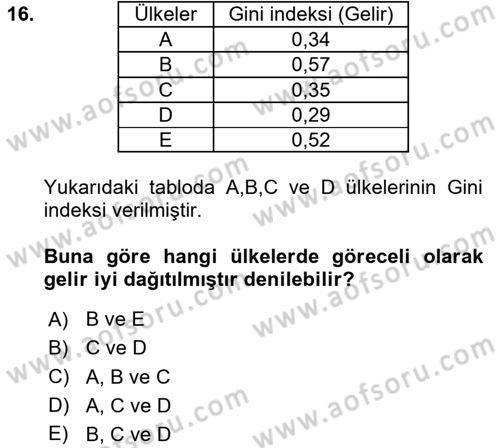 Matematik 2 Dersi 2023 - 2024 Yılı (Vize) Ara Sınav Soruları 16. Soru