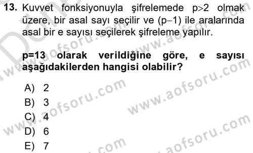 Matematik 2 Dersi 2024 - 2025 Yılı (Final) Dönem Sonu Sınav Soruları 13. Soru
