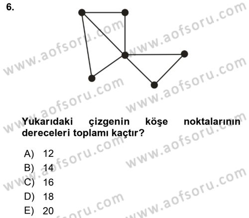 Matematik 2 Dersi 2024 - 2025 Yılı (Final) Dönem Sonu Sınav Soruları 6. Soru