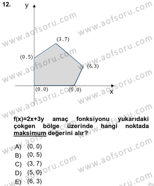 Matematik 2 Dersi 2025 - 2026 Yılı (Vize) Ara Sınav Soruları 12. Soru