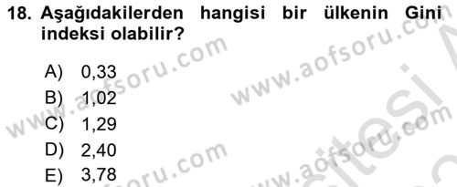 Matematik 2 Dersi 2025 - 2026 Yılı (Vize) Ara Sınav Soruları 18. Soru