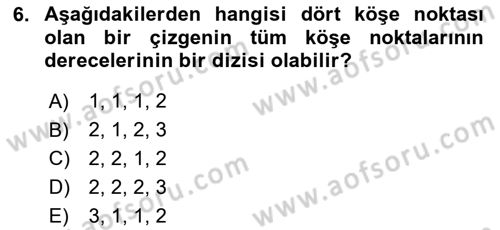 Matematik 2 Dersi 2025 - 2026 Yılı (Final) Dönem Sonu Sınav Soruları 6. Soru