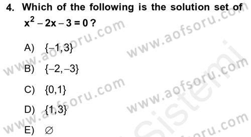 Mathematics 1 Dersi 2017 - 2018 Yılı (Final) Dönem Sonu Sınav Soruları 4. Soru