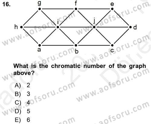 Mathematics 2 Dersi 2018 - 2019 Yılı (Final) Dönem Sonu Sınavı 16. Soru