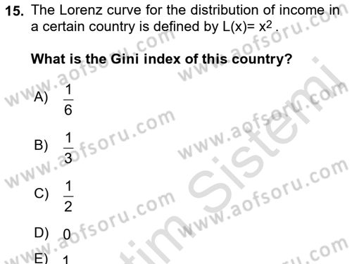 Mathematics 2 Dersi 2021 - 2022 Yılı (Vize) Ara Sınav Soruları 15. Soru