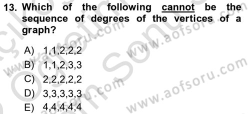 Mathematics 2 Dersi 2021 - 2022 Yılı (Final) Dönem Sonu Sınav Soruları 13. Soru