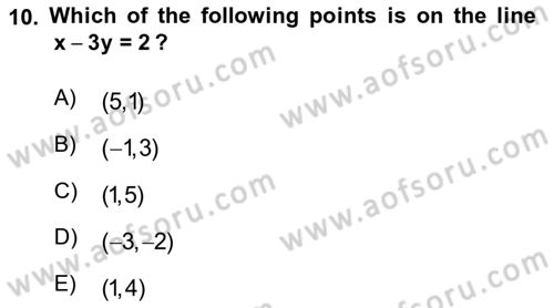 Mathematics 2 Dersi 2023 - 2024 Yılı Yaz Okulu Sınav Soruları 10. Soru