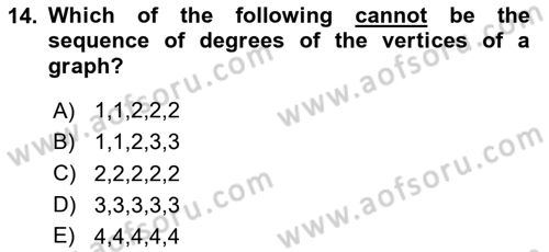 Mathematics 2 Dersi 2024 - 2025 Yılı (Final) Dönem Sonu Sınav Soruları 14. Soru