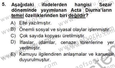 Haberciliğin Temel Kavramları Dersi Ara Sınavı Deneme Sınav Soruları 5. Soru