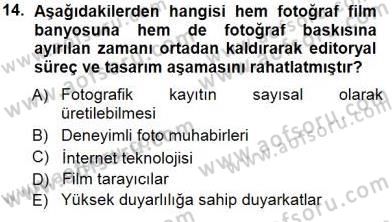 Haberciliğin Temel Kavramları Dersi 2012 - 2013 Yılı (Final) Dönem Sonu Sınav Soruları 14. Soru
