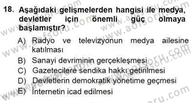 Haberciliğin Temel Kavramları Dersi 2012 - 2013 Yılı (Final) Dönem Sonu Sınav Soruları 18. Soru