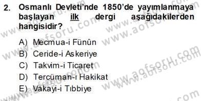 Haberciliğin Temel Kavramları Dersi 2013 - 2014 Yılı (Vize) Ara Sınav Soruları 2. Soru
