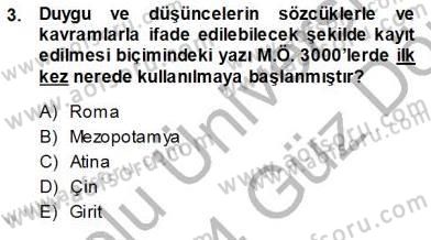 Haberciliğin Temel Kavramları Dersi Ara Sınavı Deneme Sınav Soruları 3. Soru