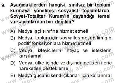 Haberciliğin Temel Kavramları Dersi Ara Sınavı Deneme Sınav Soruları 9. Soru