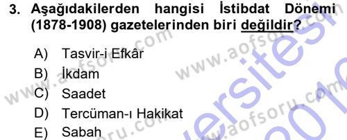 Haberciliğin Temel Kavramları Dersi 2015 - 2016 Yılı (Final) Dönem Sonu Sınav Soruları 3. Soru