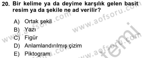 Haberciliğin Temel Kavramları Dersi 2016 - 2017 Yılı 3 Ders Sınav Soruları 20. Soru