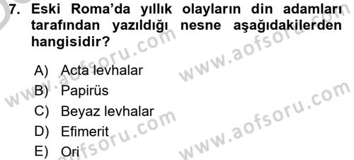 Haberciliğin Temel Kavramları Dersi 2016 - 2017 Yılı 3 Ders Sınav Soruları 7. Soru