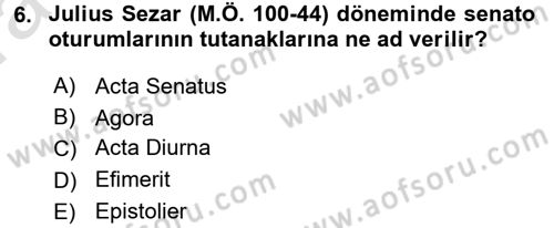 Haberciliğin Temel Kavramları Dersi Ara Sınavı Deneme Sınav Soruları 6. Soru