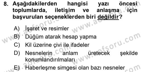 Haberciliğin Temel Kavramları Dersi 2017 - 2018 Yılı (Vize) Ara Sınav Soruları 8. Soru