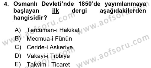 Haberciliğin Temel Kavramları Dersi 2017 - 2018 Yılı (Final) Dönem Sonu Sınav Soruları 4. Soru