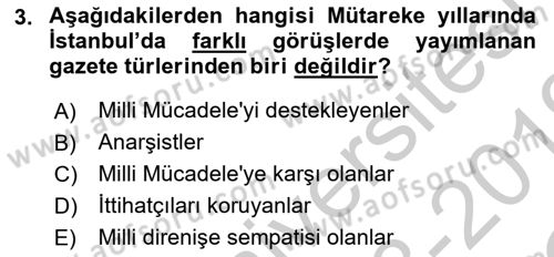 Haberciliğin Temel Kavramları Dersi 2018 - 2019 Yılı Yaz Okulu Sınav Soruları 3. Soru