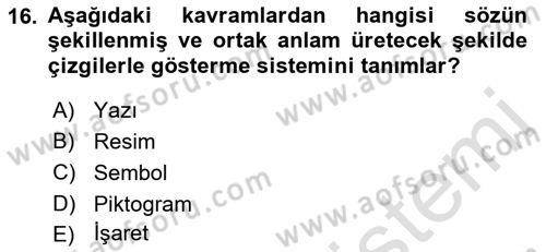Haberciliğin Temel Kavramları Dersi Ara Sınavı Deneme Sınav Soruları 16. Soru