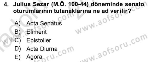 Haberciliğin Temel Kavramları Dersi Ara Sınavı Deneme Sınav Soruları 4. Soru