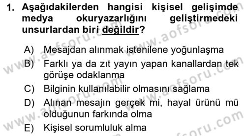 Haberciliğin Temel Kavramları Dersi 2019 - 2020 Yılı (Final) Dönem Sonu Sınav Soruları 1. Soru