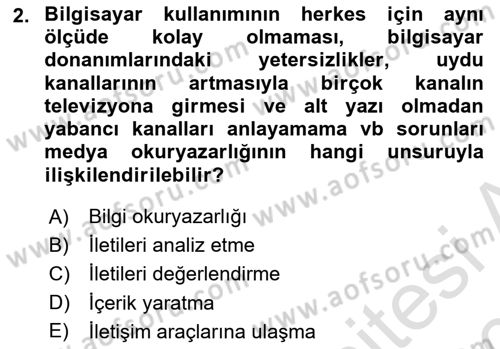 Haberciliğin Temel Kavramları Dersi 2019 - 2020 Yılı (Final) Dönem Sonu Sınav Soruları 2. Soru
