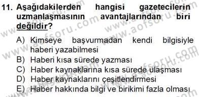 Haber Toplama Teknikleri Dersi 2012 - 2013 Yılı (Final) Dönem Sonu Sınav Soruları 11. Soru