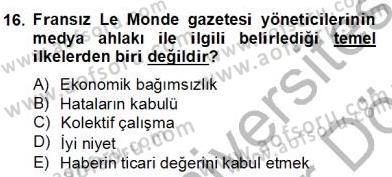 Haber Toplama Teknikleri Dersi 2012 - 2013 Yılı (Final) Dönem Sonu Sınav Soruları 16. Soru
