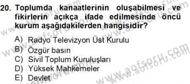 Haber Toplama Teknikleri Dersi 2012 - 2013 Yılı (Final) Dönem Sonu Sınav Soruları 20. Soru
