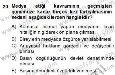 Haber Toplama Teknikleri Dersi 2013 - 2014 Yılı (Final) Dönem Sonu Sınav Soruları 20. Soru