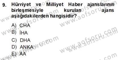 Haber Toplama Teknikleri Dersi 2013 - 2014 Yılı (Final) Dönem Sonu Sınav Soruları 9. Soru