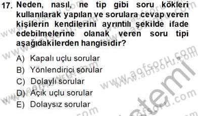 Haber Toplama Teknikleri Dersi 2014 - 2015 Yılı (Vize) Ara Sınav Soruları 17. Soru