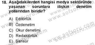 Haber Toplama Teknikleri Dersi 2014 - 2015 Yılı (Final) Dönem Sonu Sınav Soruları 18. Soru