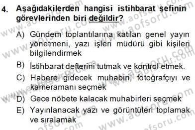 Haber Toplama Teknikleri Dersi 2014 - 2015 Yılı (Final) Dönem Sonu Sınav Soruları 4. Soru